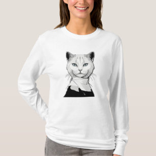 Mystische Schwarze und Weiße Katze Salem T-Shirt