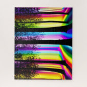 Mystische Silhouetten im verzauberten Regenbogenwa Puzzle (Vertikal)