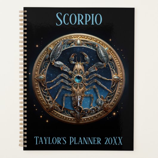Mystische Skorpion-Sternzeichen-Kunst Planer (Vorderseite)