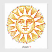 Mystische Sonne Aufkleber (Blatt)