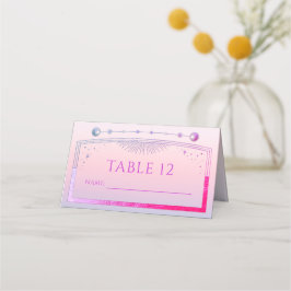 Mystische Sonnenuntergang Rosa Sonnenmönchssterne  Platzkarte