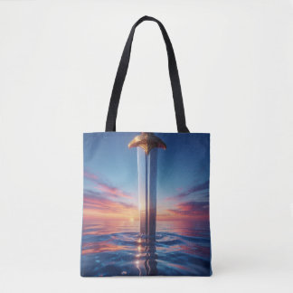 Mystische Sonnenuntergangs-Schwert-Wandkunst Tasche