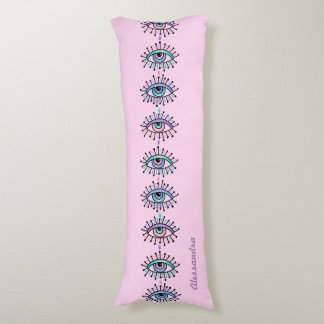 Mystische spirituelle Augen zweiseitig rosa & blau Seitenschläferkissen