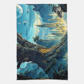 Mystische Stadtträume Geschirrtuch (Vertikal)