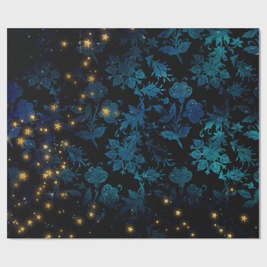 Mystische Sterne Geschenkpapier (Flach)