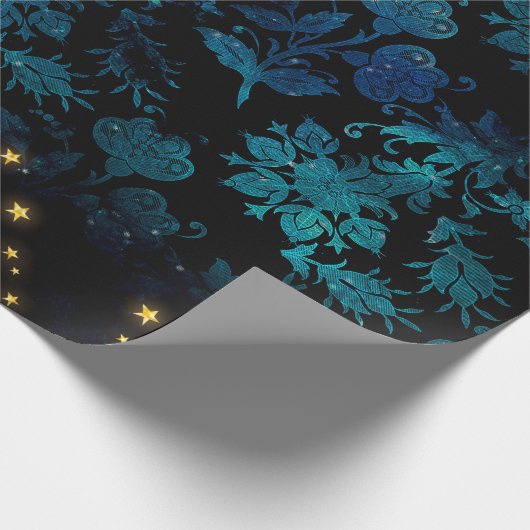 Mystische Sterne Geschenkpapier (Ecke)