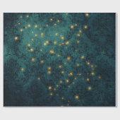 Mystische Sterne Geschenkpapier (Flach)