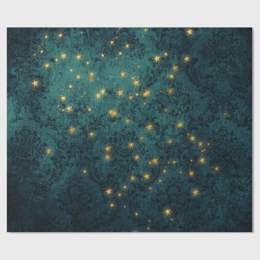Mystische Sterne Geschenkpapier (Flach)