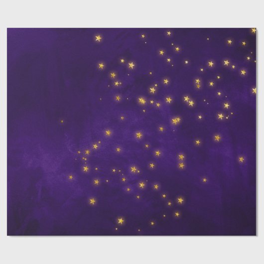 Mystische Sterne Geschenkpapier (Flach)