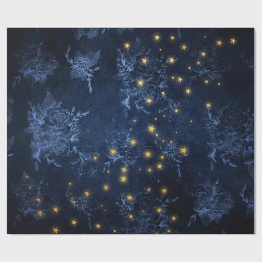Mystische Sterne Geschenkpapier (Flach)