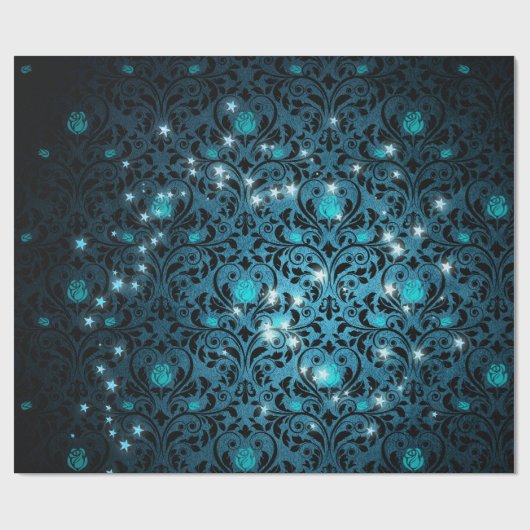 Mystische Sterne Geschenkpapier (Flach)