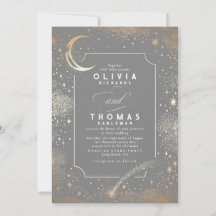Mystische Sterne Moon Soft Gray Wedding