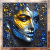 Mystische Strahlung - eine verzierte Frau Fensteraufkleber (Blatt 2)