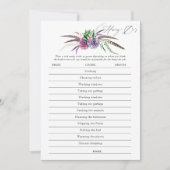 Mystische Sukkulationen Brautparty Game Einladung (Vorderseite)