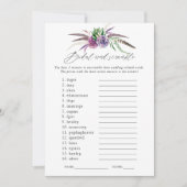 Mystische Sukkulationen Brautparty Game Einladung (Vorderseite)