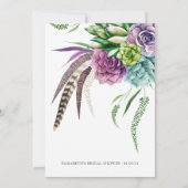 Mystische Sukkulationen Brautparty Sketch Game Einladung (Rückseite)