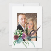 Mystische Sukkulente Bohemische Hochzeit Einladung (Rückseite)