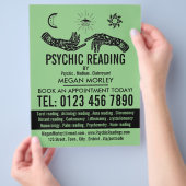 Mystische Symbole, Psychisch lesende Werbung Flyer (Hand)