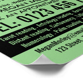 Mystische Symbole, Psychisch lesende Werbung Poster (Ecke)