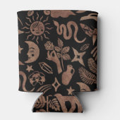 Mystische Symbole: Schlange, Sonne, Mond. Dosenkühler (Rückseite)