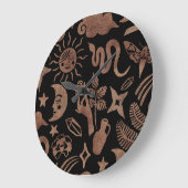 Mystische Symbole: Schlange, Sonne, Mond. Große Wanduhr (Winkel)