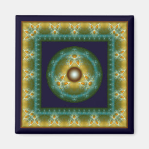 Mystische symbolische farbige Ornament Magnet