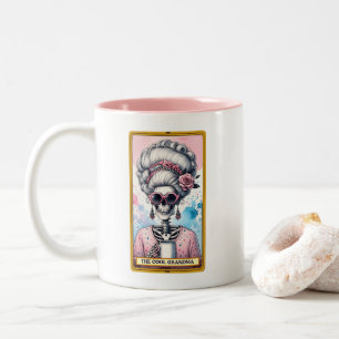 Mystische Tarotkarte Die Coole Oma Niedlich Zweifarbige Tasse