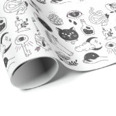 Mystische Tattoo: HandGezeichnet Vintages Abzeiche Geschenkpapier (Rolleneckpunkt)