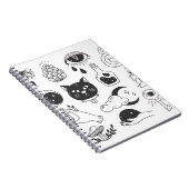 Mystische Tattoo: HandGezeichnet Vintages Abzeiche Notizblock (Rechte Seite)