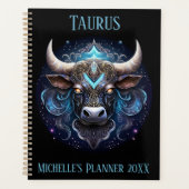 Mystische Taurus-Sternzeichen-Kunst Planer (Vorderseite)