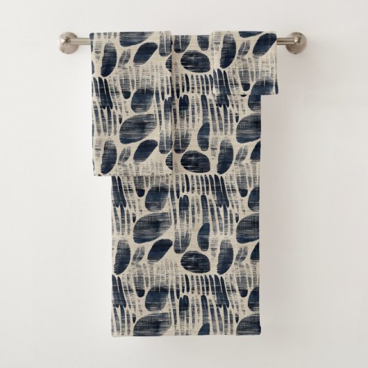 Mystische Tides Shibori Japanisch Badhandtuch Set (Insitu)