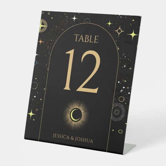 Mystische Tischnummer der Himmelsmuschel Sockelschild (Vorderseite)