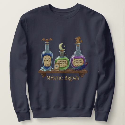 Mystische Tränke | Launische Hexentränke & Elixier Sweatshirt (Design vorne)