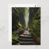 Mystische Treppe Postkarte (Vorne/Hinten)