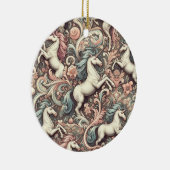 Mystische Viktorianische Hörner: Verzauberte Blüte Keramik Ornament (Rechts)