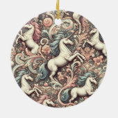 Mystische Viktorianische Hörner: Verzauberte Blüte Keramik Ornament (Hinten)