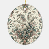 Mystische Viktorianische Hörner: Verzauberte Blüte Keramik Ornament (Links)