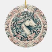 Mystische Viktorianische Hörner: Verzauberte Blüte Keramik Ornament (Hinten)