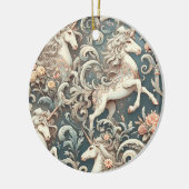 Mystische Viktorianische Hörner: Verzauberte Blüte Keramik Ornament (Links)