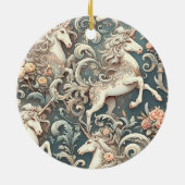 Mystische Viktorianische Hörner: Verzauberte Blüte Keramik Ornament (Hinten)