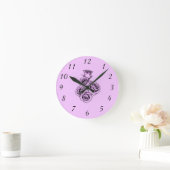 Mystische Violette Rose Runde Wanduhr (Zuhause)