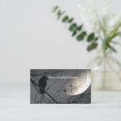 Mystische Vögel und Mond Visitenkarte (Stehend Vorderseite)