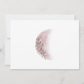 Mystische Vollmond Blush Pink Hochzeit Einladung (Rückseite)