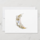 mystische Vollmond-Böhmisch-Rosa Hochzeit Einladung (Rückseite)