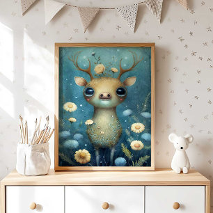 Mystische Wälder, Hirsche Kunst Kinderzimmer Poster