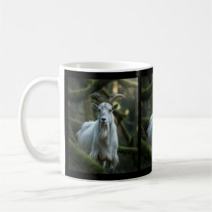 Mystische Waldziege unter Moss Dunkle Fantasie Kaffeetasse