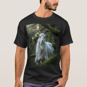 Mystische Waldziege unter Moss Dunkle Fantasie T-Shirt