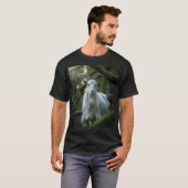 Mystische Waldziege unter Moss | Dunkle Fantasie T-Shirt (Vorne ganz)