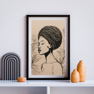Mystische weibliche afrikanische Atmosphäre Poster