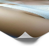 Mystische Weiße Tiger und Frauen Poster (Ecke)